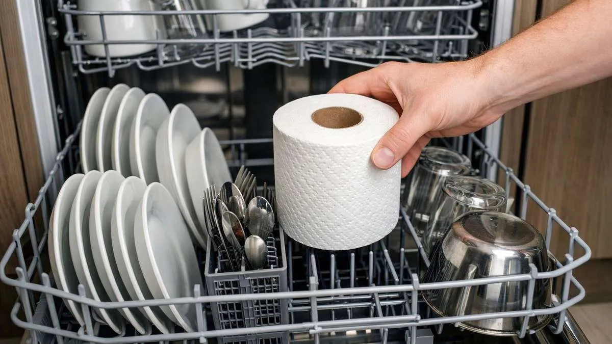 Waarom je een rol toiletpapier in de vaatwasser zou moeten leggen