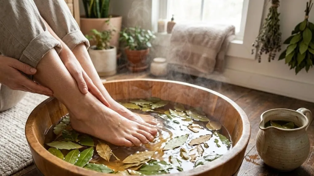 Voeten wassen met laurier en lauw water: waarom je het zou kunnen doen en wanneer het helpt